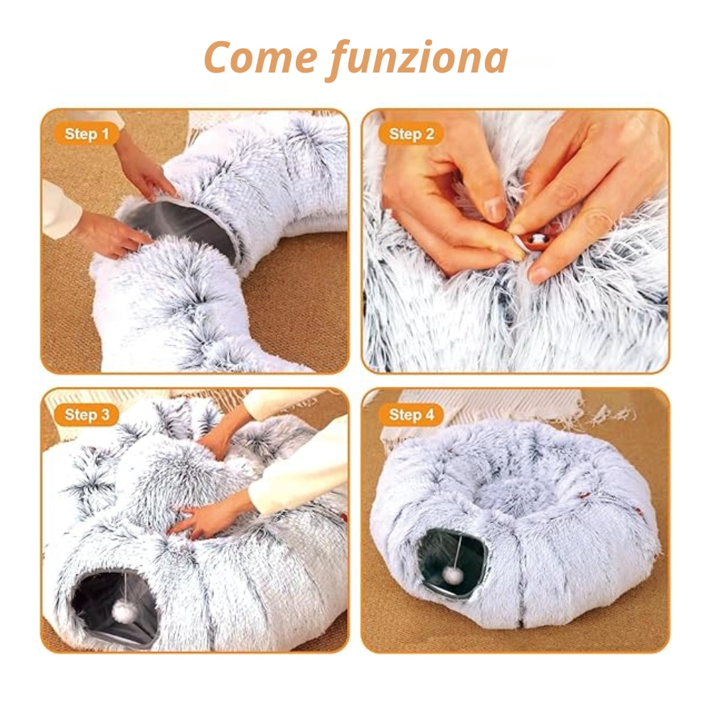 SnuggleCat™ – Tunnel soffice e regolabile per gatti