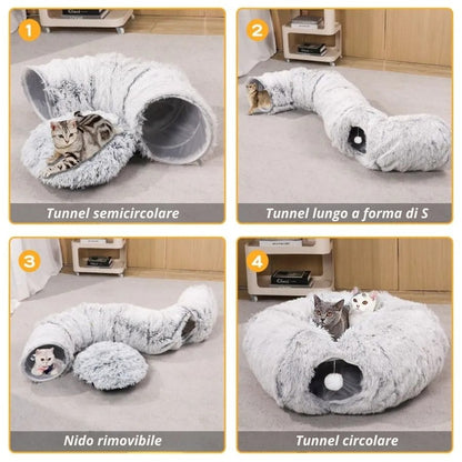 SnuggleCat™ – Tunnel soffice e regolabile per gatti