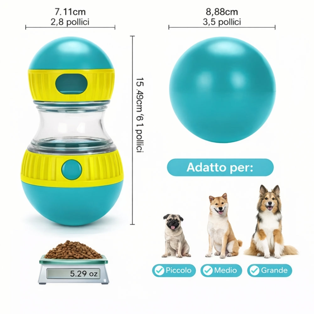 SnackRoll™ – Gioco Interattivo Dispenser di Crocchette per cani